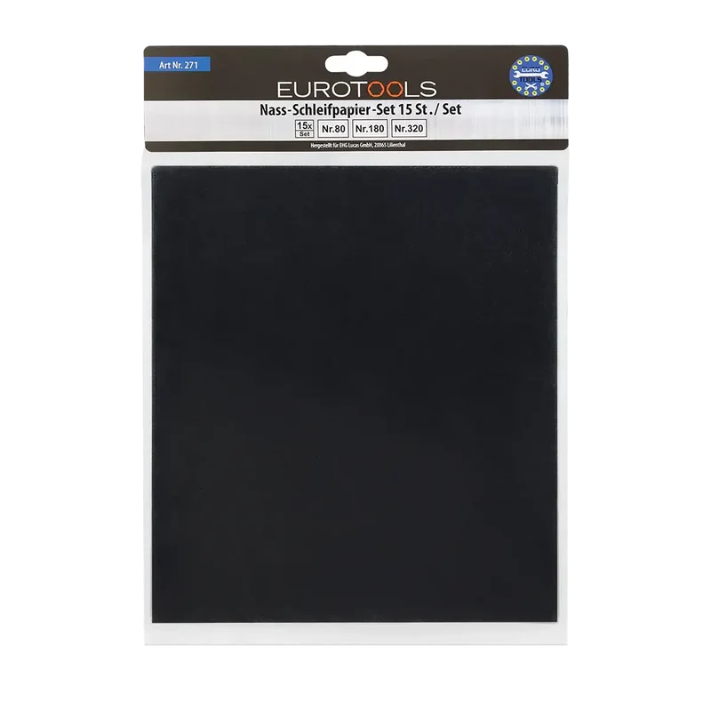 Schleifpapier-Set - nass - 15-teilig - 280 x 230 mm