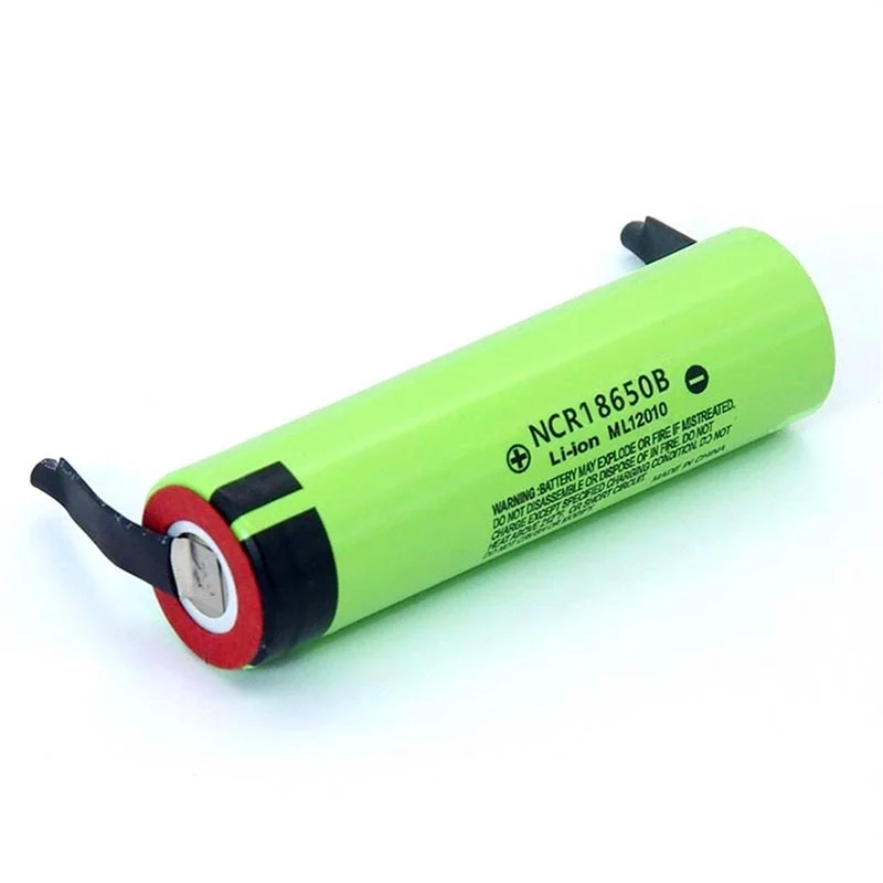 10PCS NCR18650B 3,7 V 3400 mAh 18650 Lithium Akku Schweißen Nickelblech Akku