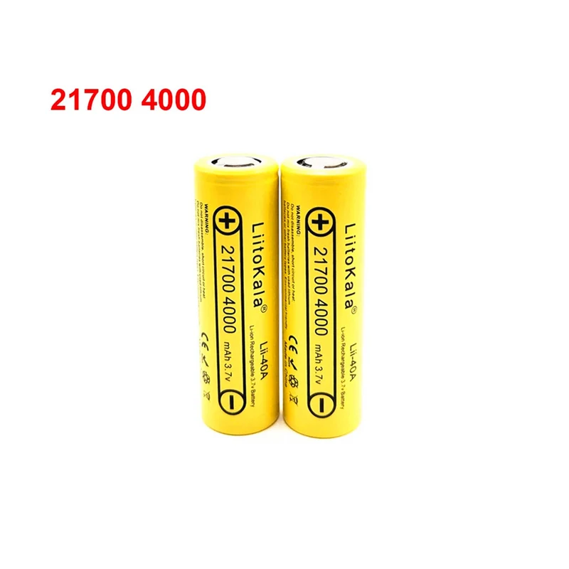 2pcs 3,7 V 21700 4000 mAh Li-Ion Akku Lii-40A 14,8 W Akku, elektrisches Fahrradscheinwerferwerkzeug