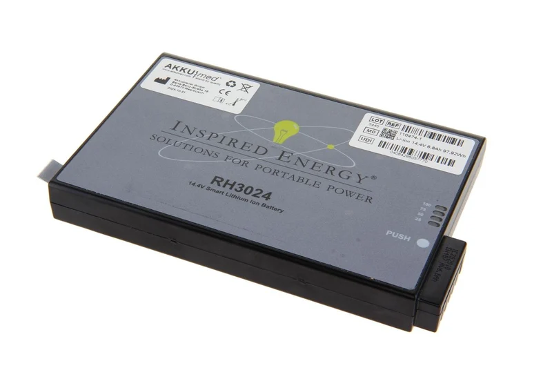 AKKUmed Li Ion Akku passend für BK Medical Flex Focus 400, 500, 800 Monitor - 14,4 V 6800mAh 164x107,5x21,5 mm