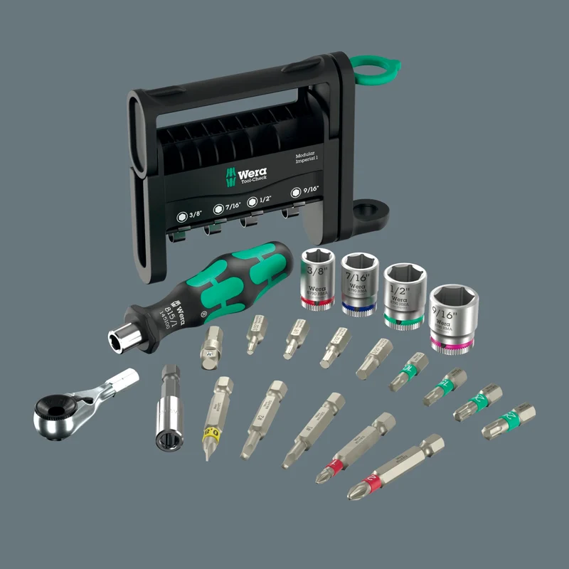 Wera Tool-Check Modular Set Imperial 1 – 21-teiliges Werkzeugset für zöllige Schraubverbindungen