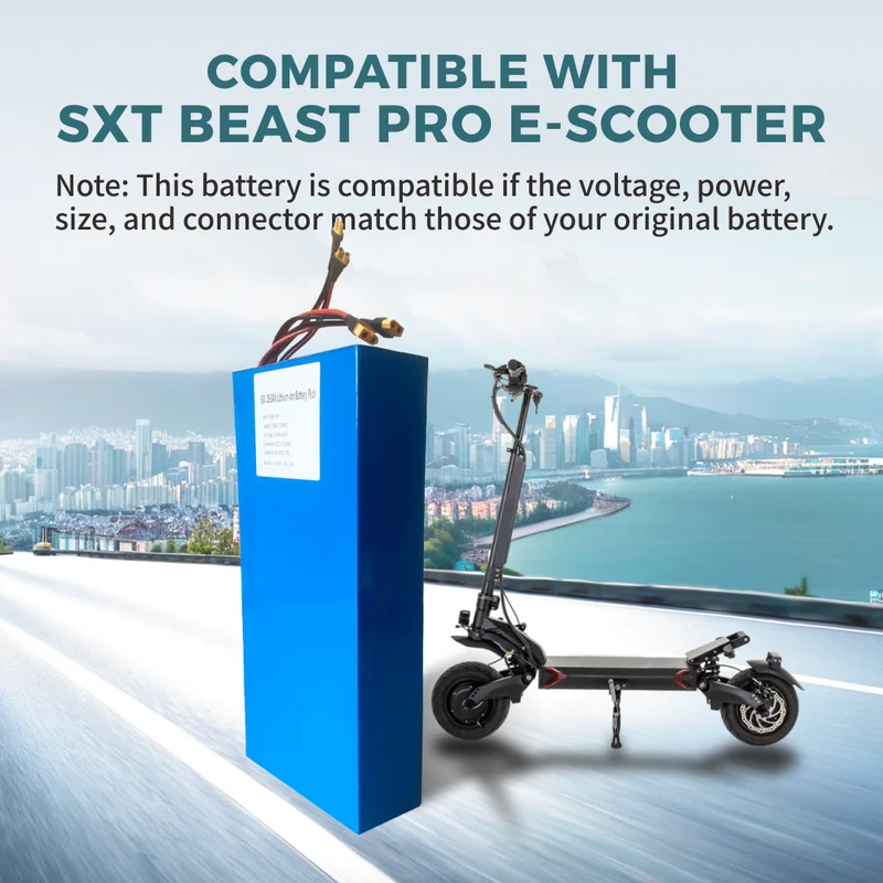 60V 28.8Ah Lithium Akku für SXT BEAST PRO E-Scooter Schnellladen Lange Akkulaufzeit