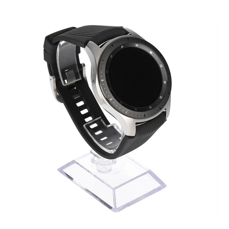 Samsung Galaxy Watch 46mm LTE Silber Silikonarmband Schwarz
