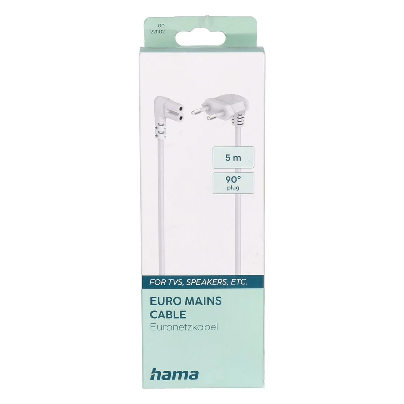 Hama 00221102 Stromkabel Weiß 5 m Netzstecker Typ C C7-Koppler