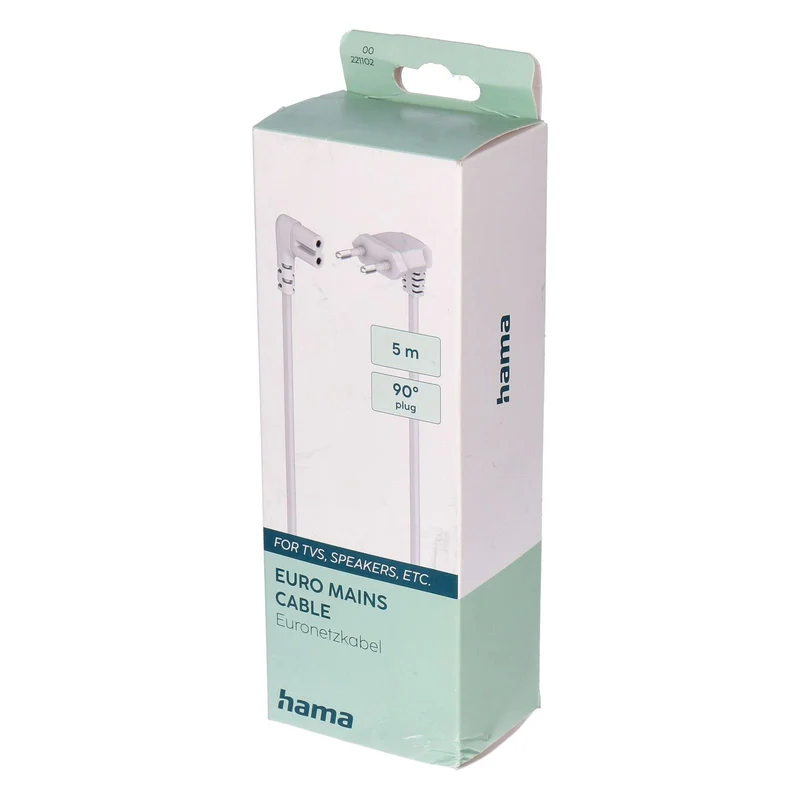 Hama 00221102 Stromkabel Weiß 5 m Netzstecker Typ C C7-Koppler