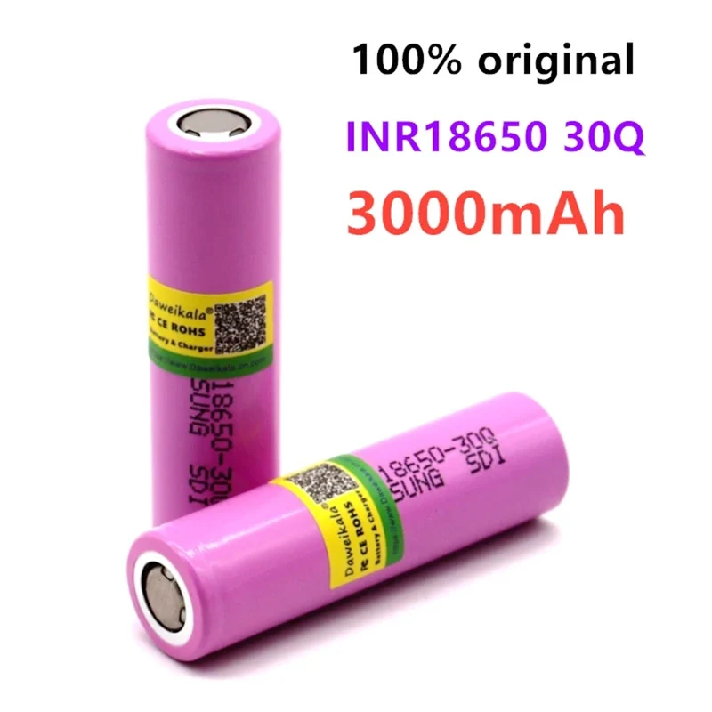 3.7 V 3000mAh INR18650 30Q li-ion batterie entladung 15A Wiederaufladbare Batterien Taschenlampe