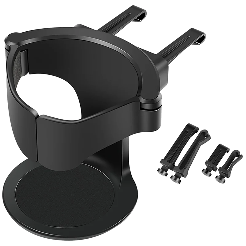Getränke Halter - für die Lüftung - 5,5 cm - 8,0 cm Durchmesser - Anti-Rutsch-Pads - schwarz