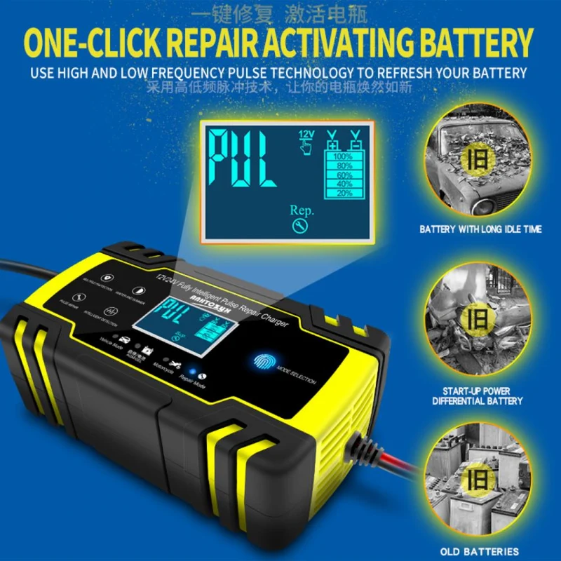 Autoladegerät 12v24v Volt Motorradbatterie AGM Ladegerät