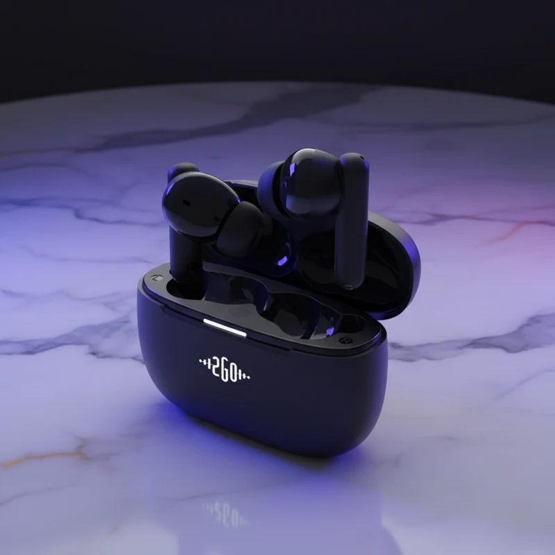 Bluetooth Headset "Focus" - ENC - ANC - App-Steuerung - Touch-Steuerung - schwarz