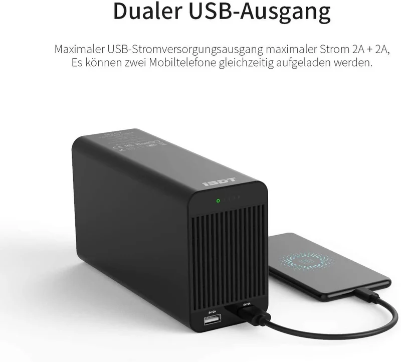 SP2425 ISDT BattGo 600W 25A LED-Anzeigelampe Smarter Netzteiladapter mit doppeltem USB-Ladeausgang