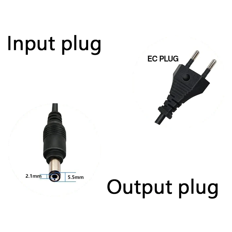 Ladegerät Netzteil Adapter 42V 2A für 36V 8Ah-15Ah Lithium Li-Ion Akkupack mit DC 5,5 x 2,5 mm 5,5 x 2,1 mm