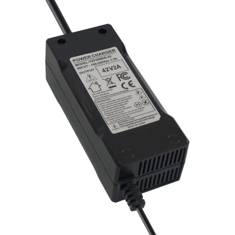 Ladegerät Netzteil Adapter 42V 2A für 36V 8Ah-15Ah Lithium Li-Ion Akkupack mit DC 5,5 x 2,5 mm 5,5 x 2,1 mm