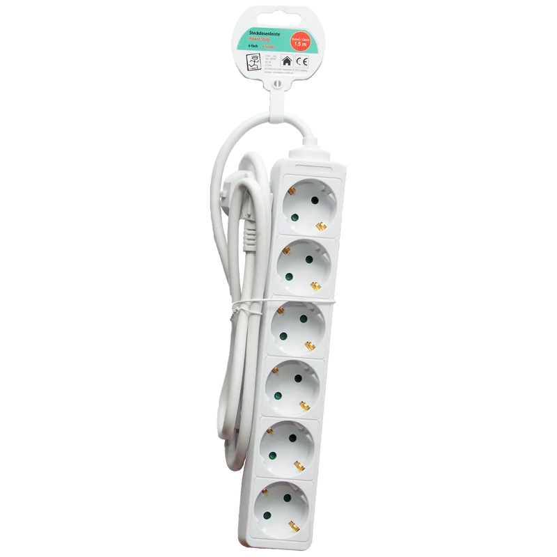 Steckdosenleiste 6-fach - 16 A - 3680 W - 150cm - verschiedene Farben