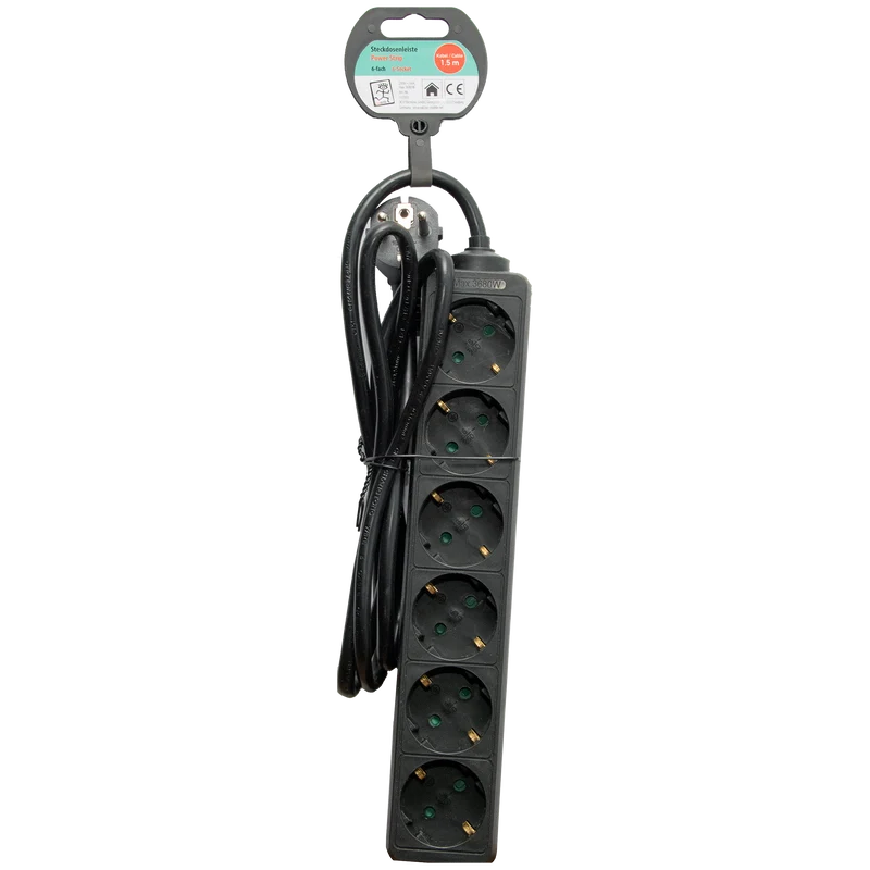 Steckdosenleiste 6-fach - 16 A - 3680 W - 150cm - verschiedene Farben