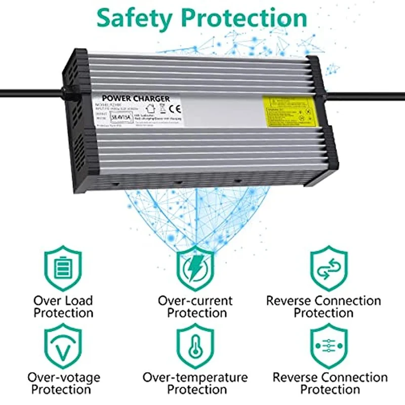 29.2V 15A LiFePO4 Ladegerät Automatisches Intelligentes Batterieladegerät Entwickelt