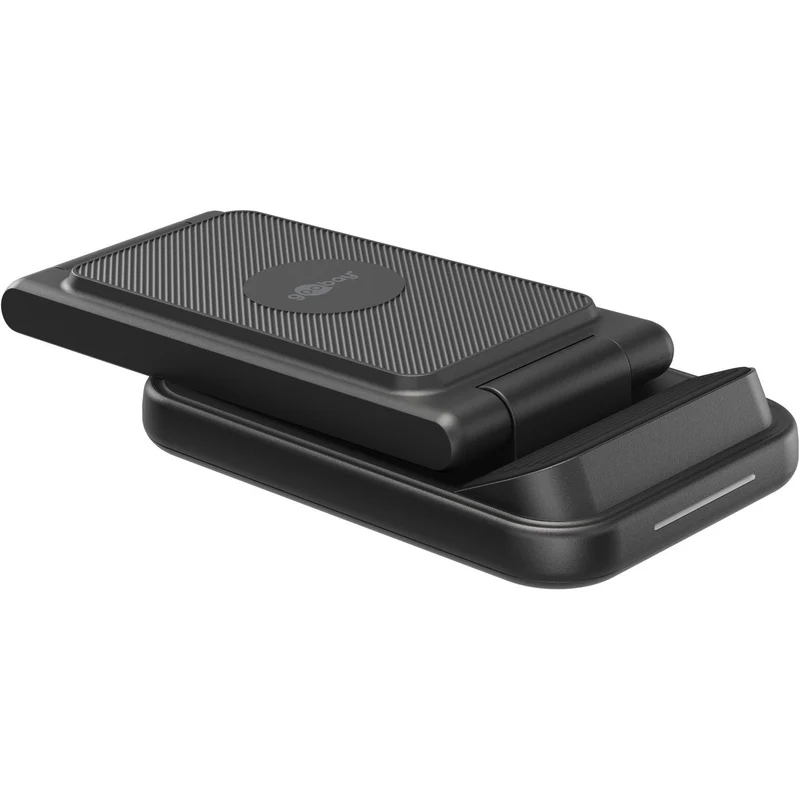 Goobay Kabelloses 3in1-Ladegerät für Smartphone, Smartwatch und Kopfhörer, Qi-kompatibel, einklappbar