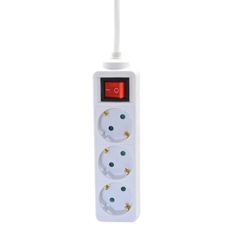 Steckdosenleiste 3-fach mit beleuchtetem Schalter - 16A - 3680W - 150cm - verschiedene Farben