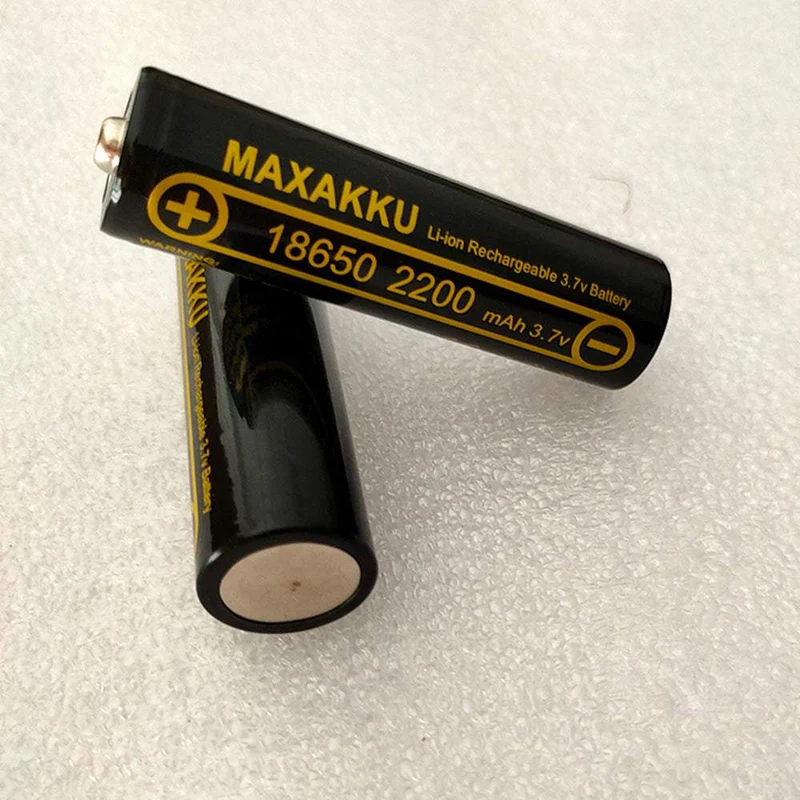 2pcs 18650 3.7V 2200mAh lithium batterie Button Top Für Taschenlampe Stirnlampe Mikrofone