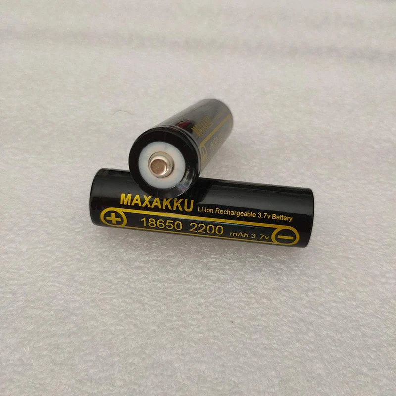 2pcs 18650 3.7V 2200mAh lithium batterie Button Top Für Taschenlampe Stirnlampe Mikrofone