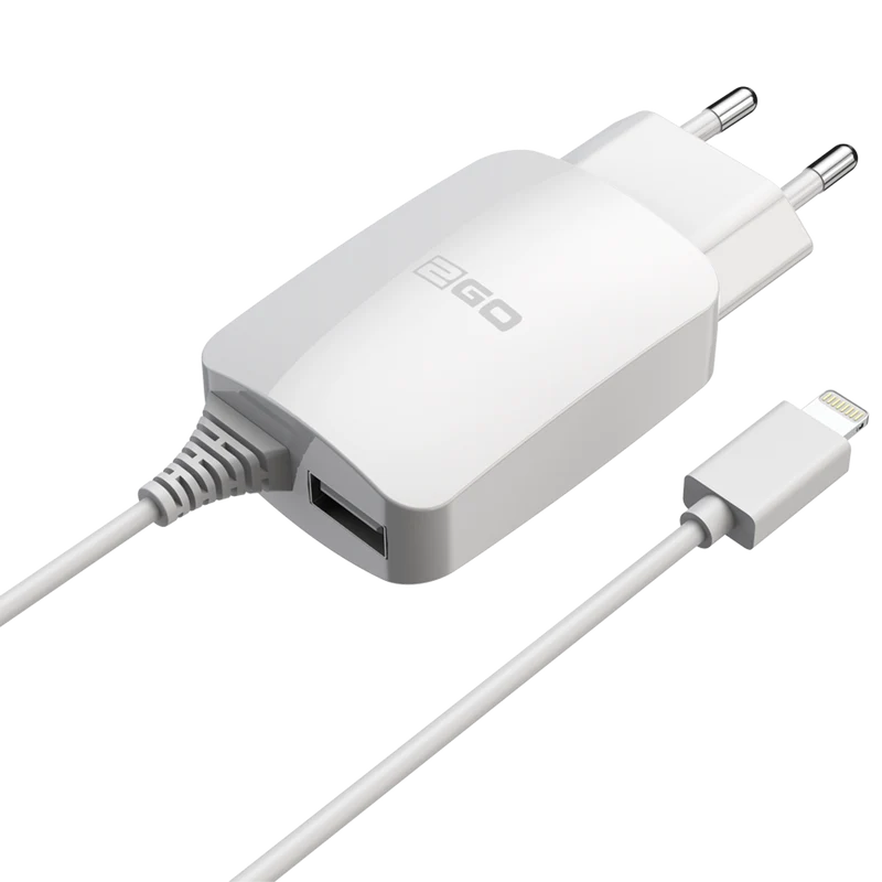 Netz-Ladegerät DUO 110 V - 240 V - typenspezifischer Stecker & USB A Buchse - 140 cm Kabellänge