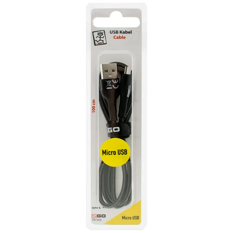 USB Datenkabel "Bamboo" - 5 Anschlussvarianten - 100 cm - diverse Farben