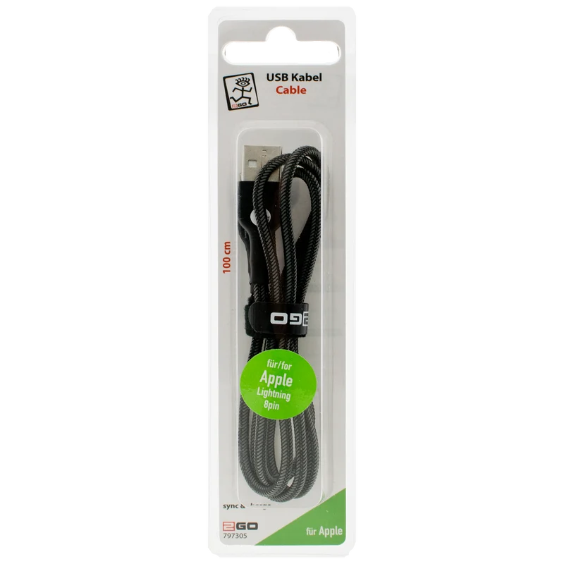 USB Datenkabel "Bamboo" - 5 Anschlussvarianten - 100 cm - diverse Farben
