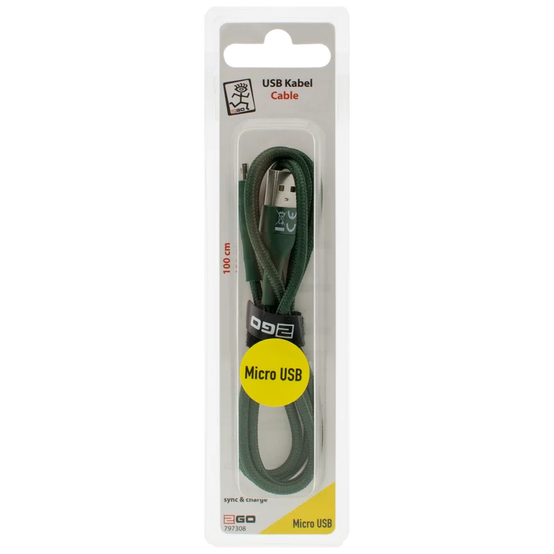 USB Datenkabel "Bamboo" - 5 Anschlussvarianten - 100 cm - diverse Farben