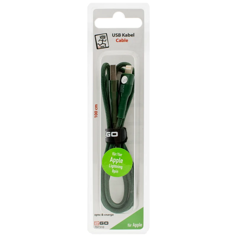 USB Datenkabel "Bamboo" - 5 Anschlussvarianten - 100 cm - diverse Farben