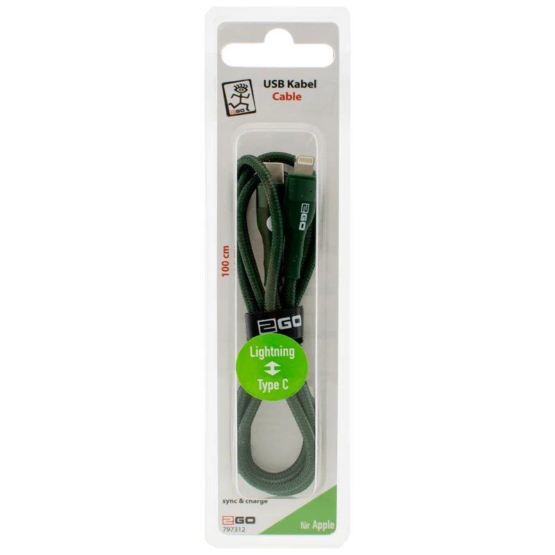 USB Datenkabel "Bamboo" - 5 Anschlussvarianten - 100 cm - diverse Farben