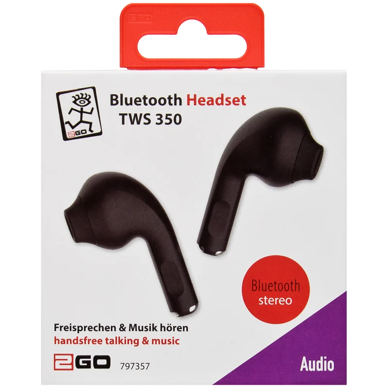 Bluetooth Headset "TWS 350" - Ladebox - Touch-Steuerung - ergonomisch geformt - verschiedene Farben