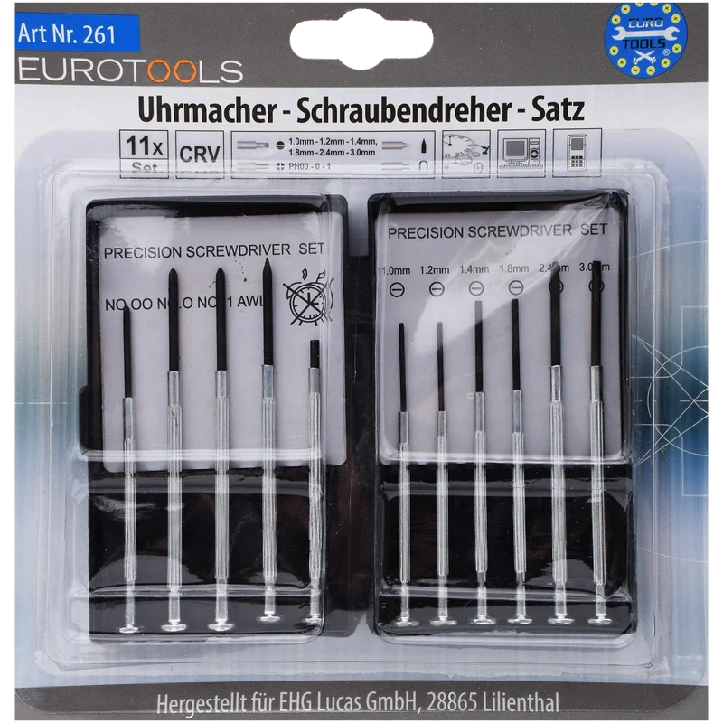 Uhrmacher-Schraubendreher-Satz - 11-teilig