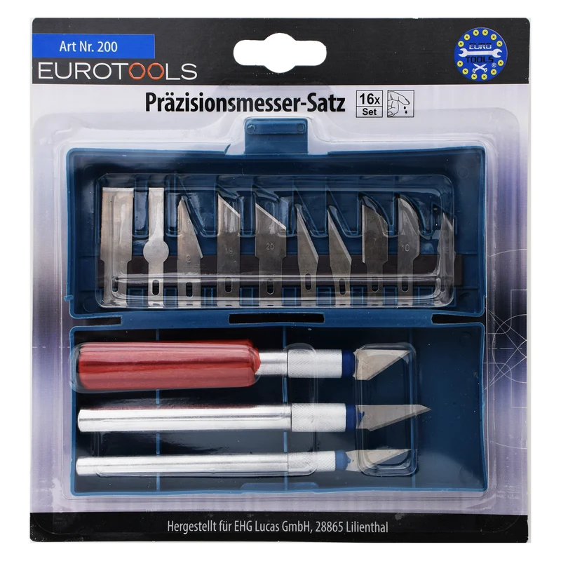 Präzisionsmessersatz - 16-teilig - inklusive Aufbewahrungsbox