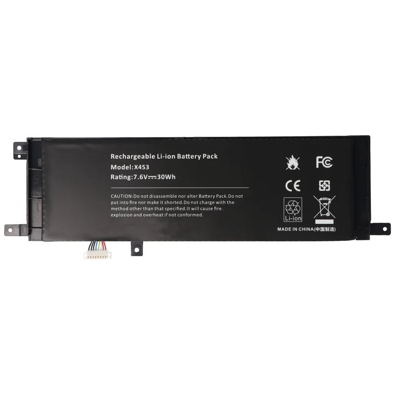AccuCell Akku passend für ASUS X453, X553, Li-Polymer, 7,6V, 5000mAh, 38,0Wh, built-in, ohne Werkzeug