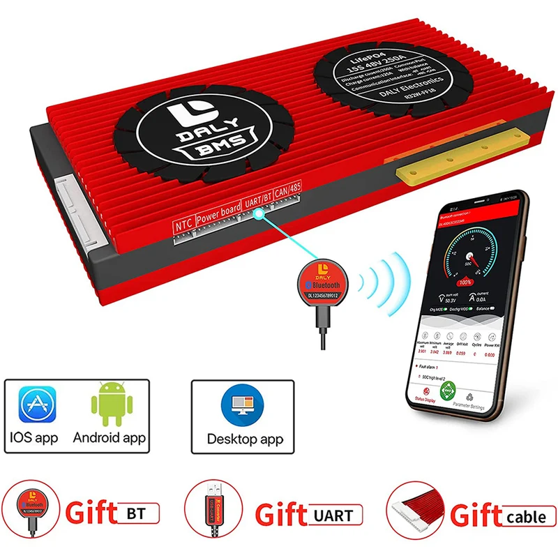 Daly smart bms Lifepo 15S 48V 250A bluetooth BMS board32130221