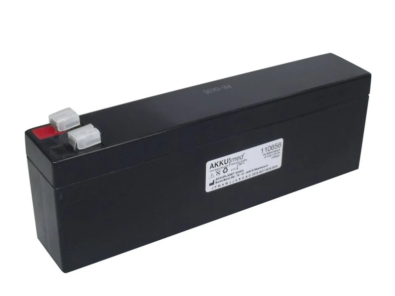 AKKUmed Blei Akku passend für Esaote EKG P8000 Power - 12 V 2600 mAh 178x34x60 mm