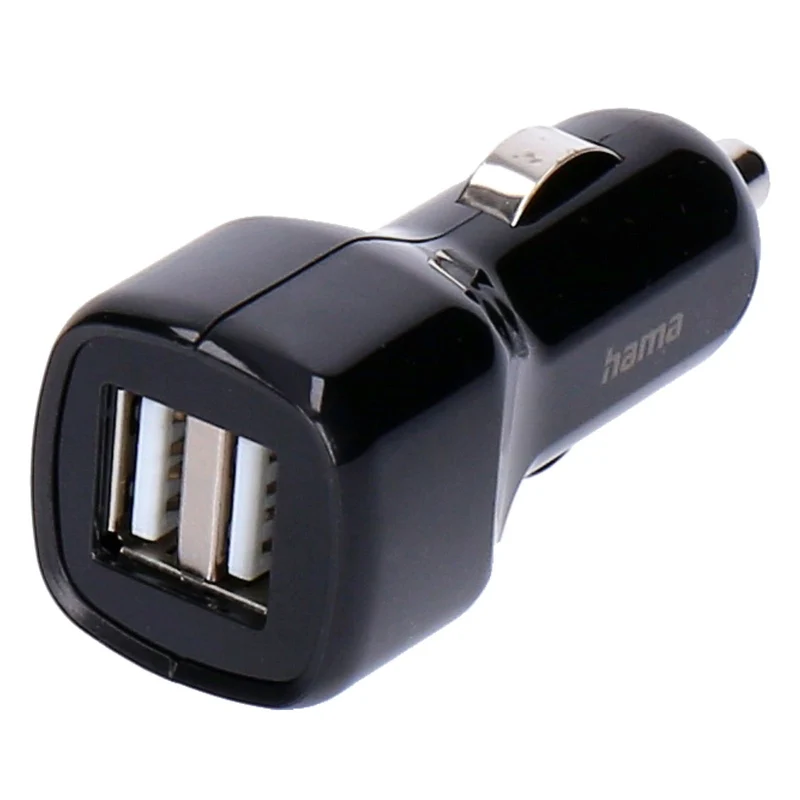 HAMA Auto-Ladegerät, 2x USB-A, 12 W, Schwarz