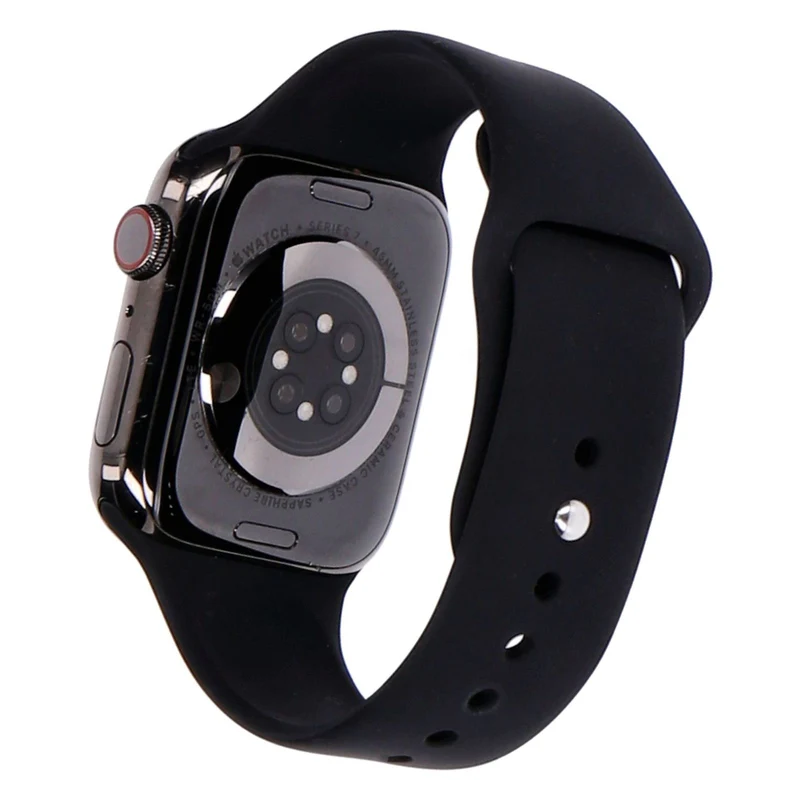 Apple Watch Series 7 45mm GPS + 4G Graphit Edelstahlgehäuse mit Sportarmband Mitternacht