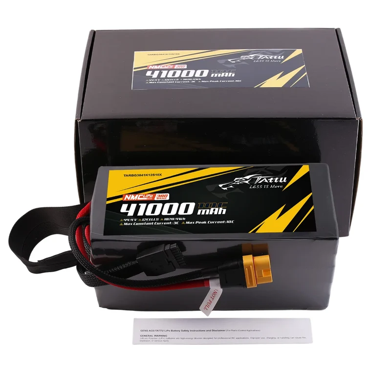 Tattu Semi-Solid State 380Wh/kg 41000mAh 10C 44,4V 12S1P LiPo-Akkupack mit AS150U-F-Stecker