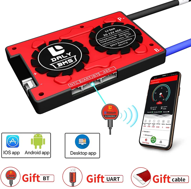 Daly smart bms Lion 3S 12V 40A bluetooth BMS board 1866128
