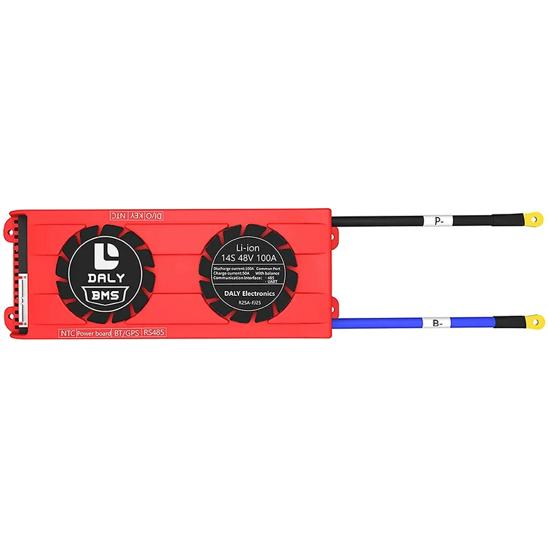 Daly smart bms Li-ion 14S 48V 100A FAN bluetooth BMS board 33 65 184