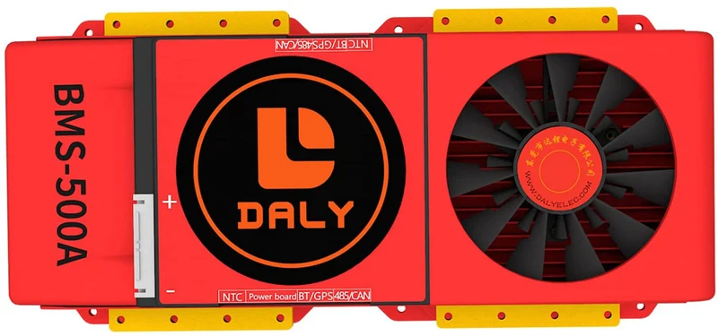 Daly smart bms Li-ion 13S 48V 500A bluetooth BMS FAN board 52 130 257