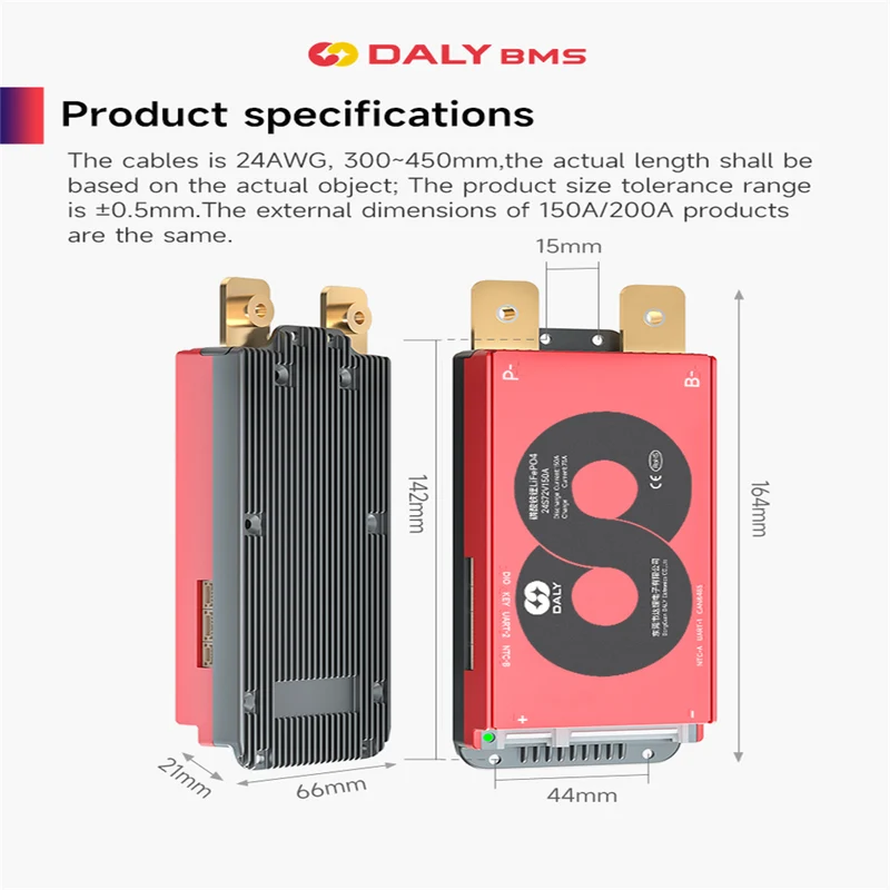 Daly smart bms Lifepo 4S 12V 200A bluetooth BMS board 32130221