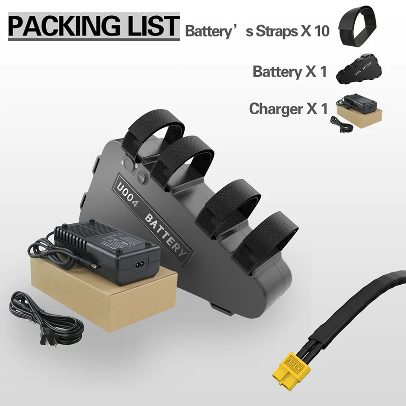 EU Lagerhaus 48V 20AH Ebike Motor Lithium-ionen Batterie Elektrische Fahrrad 50A BMS wasserdichte Dreieck mit Ladegerät Im Freien U004