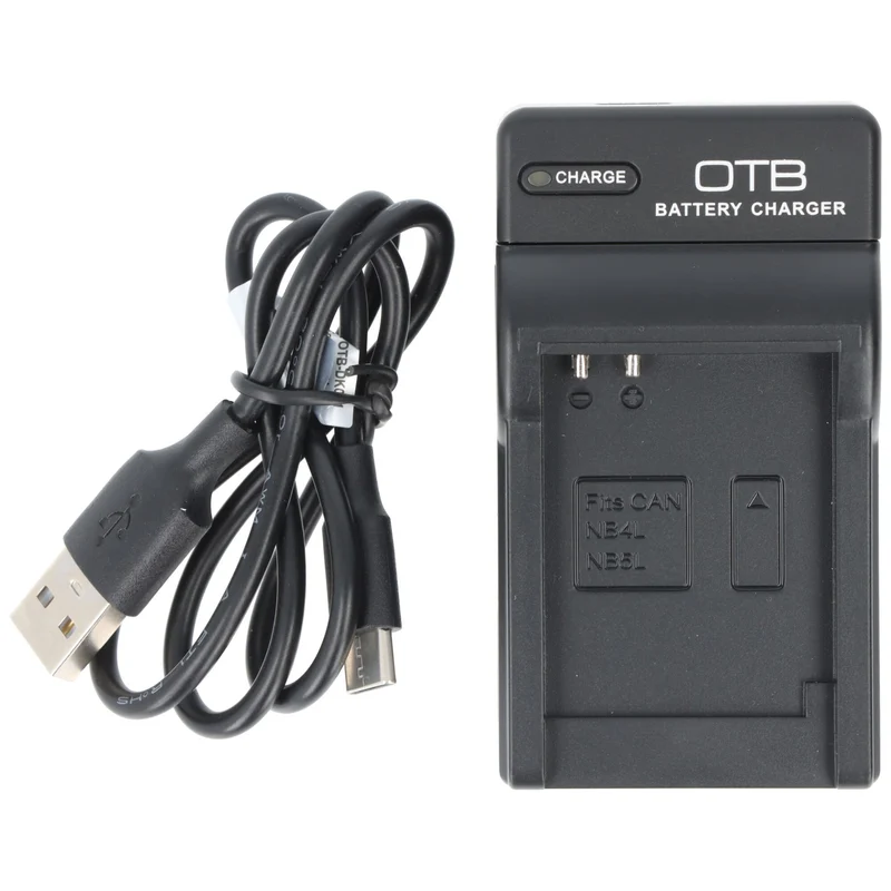 AccuCell USB Ladegerät kompatibel für Canon NB-4L Akku, Canon NB-5L Akku