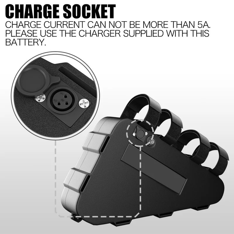 EU Lagerhaus 48V 20AH Ebike Motor Lithium-ionen Batterie Elektrische Fahrrad 30A BMS wasserdichte Dreieck mit Ladegerät Im Freien U004