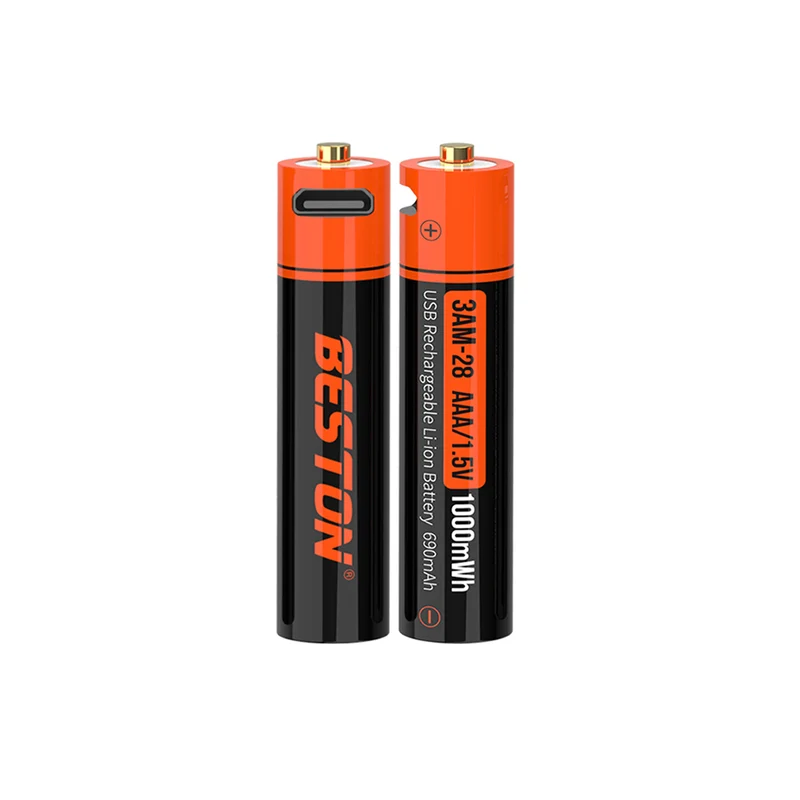 4 × 1,5 V 1000 mWh Triple AAA Szie Beston Micro USB Li-Ionen-Akkuzelle