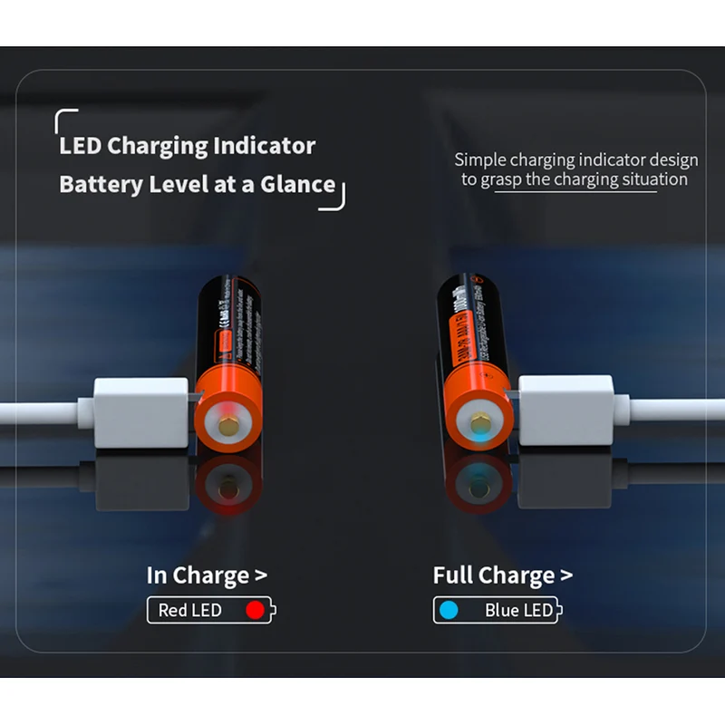 4 × 1,5 V 1000 mWh Triple AAA Szie Beston Micro USB Li-Ionen-Akkuzelle
