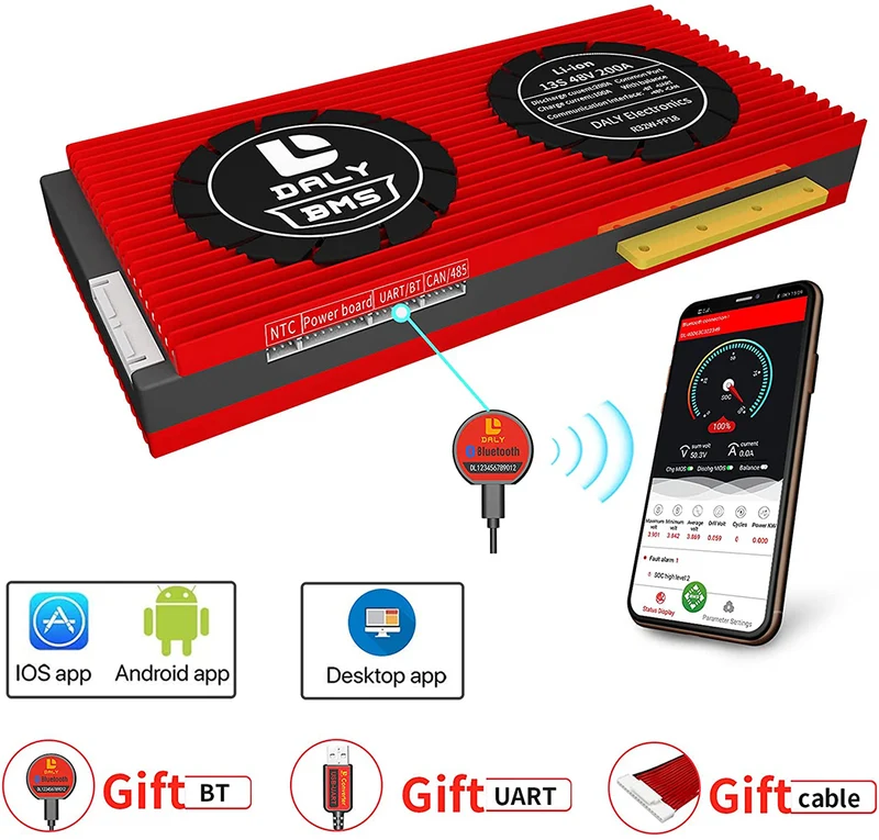 Daly smart bms Li-ion 13S 48V 250A bluetooth 32130221