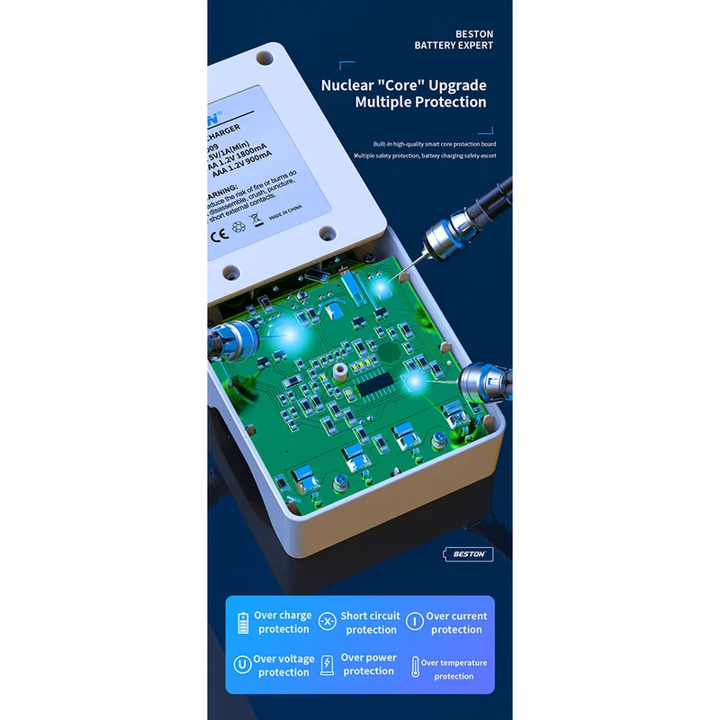 1,2 V Ni-mh Ni-CD AA AAA Smart Charger Micro USB für Ladegerät 4 Steckplätze