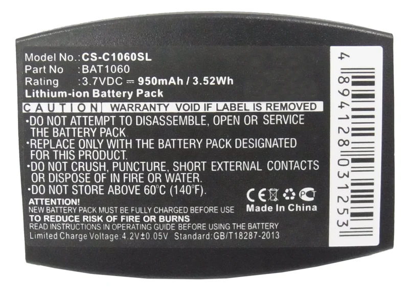 3.7V 950mAh Kabellose Kopfhörer akku für C1060 C1060 Wireless Intercom RF1060 T-1 T-1 drive-thru headsets XT-1 Li-ion